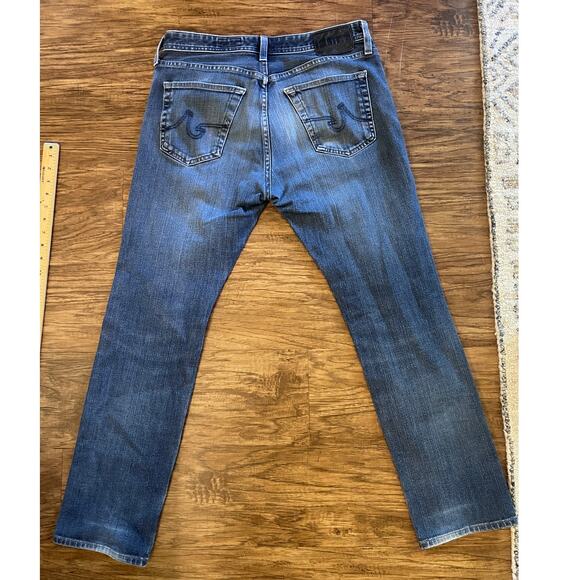 AG Jeans Men's 32x32 Everett Slim Straight Relaxed Fit Whiskered Denim Stretch - Picture 4 of 10